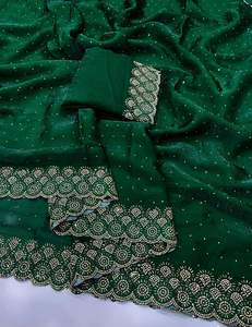 Fendy <b>Satin</b> Jharkhand Silk Work <b>Saree</b> for Women with Running Blouse Piece Traditional Ethnic Wear <b>Saree</b> Lightweight <b>Satin</b> <b>Saree</b> - Product Image 5