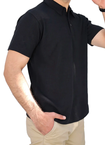 Polo informal de manga corta para hombre, moda de verano, mezcla de algodón, transpirable, ligero, elegante, diseño clásico de bloques de Color - Product Image 4