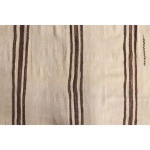 Tapis turc, petit tapis vintage 3,4x5,2 pieds, tapis rayé beige brun - Product Image 5