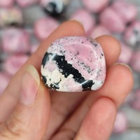 Pierres Roulées de Rhodonite Péruvienne Polie de Haute Qualité, Gemmes Naturelles pour Feng Shui, Guérison Métaphysique, Décoration d'Intérieur, Personnalisables