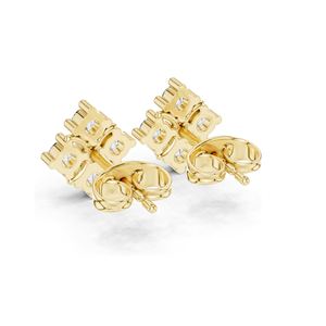 Elegant Diamond Cluster <b>Stud</b> Earrings 0.52 CT Lab-Grown VVS-VS EF Clarity 18KT, 14KT, 10KT Gold & 925 <b>Silver</b> Available in - Product Image 5