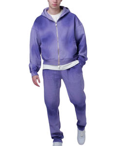 Couleurs personnalisées, impression numérique, broderie OEM, polyester/coton léger, respirant, streetwear, lavage à l'acide, sweat-shirt d'hiver, deux - Product Image 3