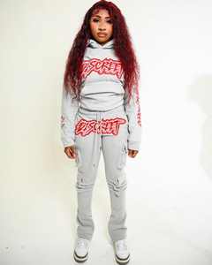 Survêtement à capuche en molleton de style streetwear américain, sweat-shirt tendance pour homme, marque tendance, tenue de sport ample, nouvelle arrivée - Product Image 5