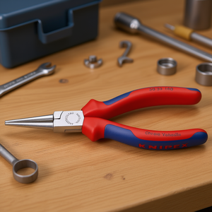 For Knipex Chrome Plated <b>Long</b> <b>Nose</b> Pliers with Multi-Component Grips and Smooth Jaws for Secure Grip - Product Image 3