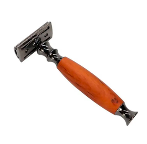 ANAAIF Rasoir argenté de haute qualité pour hommes Lame en bois réutilisable tranchante pour l'épilation du corps Poudre de beauté Soins personnels - Product Image 2