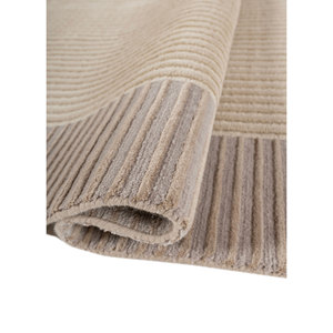 พรมขนสัตว์ถักมือ Sthir Ace-5004 สีเทา-ดำ ลายแบบนามธรรม ทอแบบเรียบ สำหรับห้องนั่งเล่น ห้องโถง-พรมห้องตัวอย่าง - Product Image 2