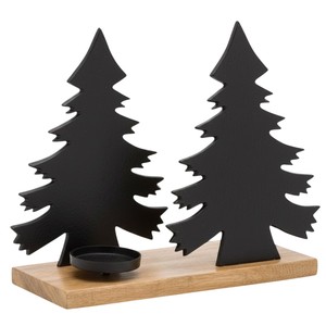 Best Quality Metal Aluminium <b>Star</b> Tree Tealight Holder With Wooden Base Handmade <b>Christmas</b> Decorative Tabletop Candle Stand - Product Image 2