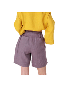 Fabricant de shorts en lin indien faits à la main pour femmes shorts de yoga taille haute plus avec décoration de poche - Product Image 2
