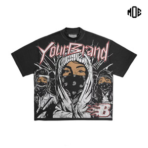 OEM haute qualité unisexe surdimensionné Boxy recadrée Vintage T-shirt lavé pour hommes poids lourd culture O cou coupe ample 100% coton - Product Image 1