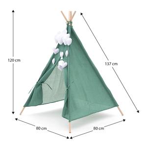 Tienda de campaña Montessori indiana ROBINCOOL para niños, plegable, de color verde, para uso en interiores y exteriores - Product Image 4