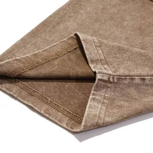 T-shirt en coton premium délavé à l'acide pour homme, confortable pour un usage quotidien, tissu doux et lavé, matière respirante, idéal pour la mode urbaine - Product Image 5