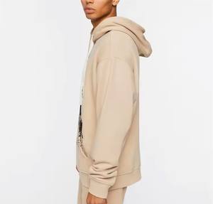 เสื้อมีฮู้ดผ้าฟลีซสำหรับผู้ชายผ้าคอตตอนสี100% ซีดจางเหมาะสำหรับ MS-HD-0008 - Product Image 3