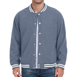 Veste universitaire décontractée pour homme OEM, logo brodé personnalisé, vêtements en toile vintage d'hiver, respirant, design grande taille - Product Image 1