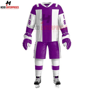 Maillots et pantalons de hockey sur glace unisexes de qualité supérieure fabriqués en usine en gros ensembles d'uniformes de hockey sur glace - Product Image 5