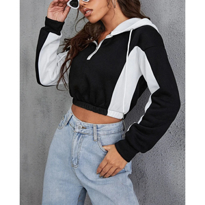 Sudadera Corta con Capucha para Mujer, Diseño Ligero, Personalizable con Logotipo, Ropa Casual, Venta Caliente - Product Image 3