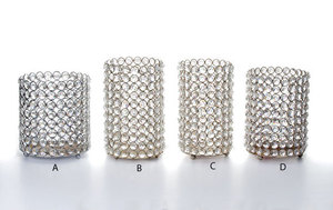 Vente en gros de fil métallique décoratif pour la maison, porte-bougie en cristal plaqué or, porte-bougie en fil votif pour la décoration de la maison - Product Image 5