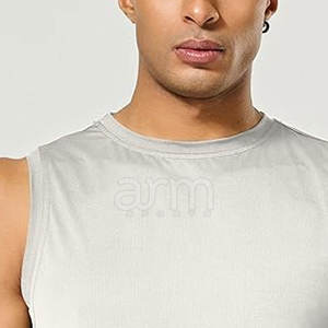 Camiseta sin mangas transpirable de secado rápido al por mayor Camiseta sin mangas de bajo precio Ropa de entrenamiento sin mangas Camiseta sin mangas para hombres - Product Image 5