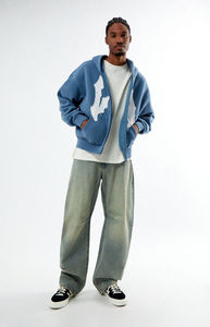 เสื้อฮู้ดผ้าฝุ่นแอซิดพร้อมโลโก้ออกแบบได้ตามต้องการ - Product Image 4