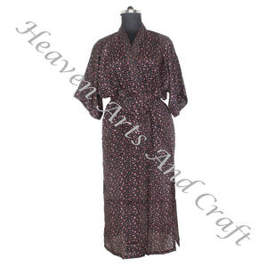KL012 Bohemian Silk Sari Kimono Long Robe Summer Wear <b>Bikini</b> Silk Cover up Wholesale Silk Sari <b>Vintage</b> <b>Vintage</b> Sari Kimono Long - Product Image 4
