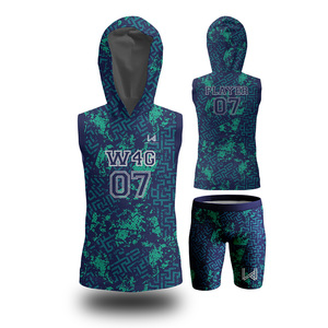 Sur Mesure Filles Porter 4 Jeux Plus La Taille Uniformes 100% Polyester Ensembles 7on7 Drapeau Football Anti-Bactérien Respirant Compression - Product Image 6