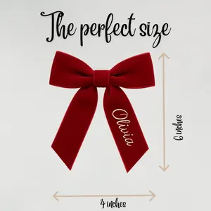 Anneau <span class=keywords><strong>de</strong></span> <span class=keywords><strong>serviette</strong></span> <span class=keywords><strong>en</strong></span> velours personnalisé avec nœud, décoration <span class=keywords><strong>de</strong></span> table personnalisée avec nœud brodé, décoration <span class=keywords><strong>de</strong></span> table pour la Saint-Valentin, cadeau pour hôtesse, nœud <span class=keywords><strong>de</strong></span> la Saint-Valentin - Product Image 6