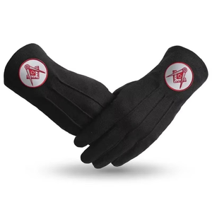 Guantes Masónicos de Regalia Masónica, Venta al por Mayor, Tamaño Personalizado, Transpirables, Cómodos, de Algodón Blanco, Bordados, para Iglesia - Product Image 2