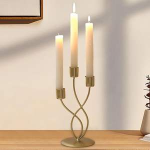 Candelero decorativo de metal para bodas y eventos especiales, candelabro único de hormigón, candelabro de metal asequible - Product Image 1