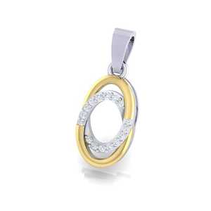 Colgante de Oro Certificado de 14Kt/18Kt con 0.07ct de Peso Total en Quilates, 18 Diamantes Reales, Elegantes Dijes de Diamantes - Product Image 2