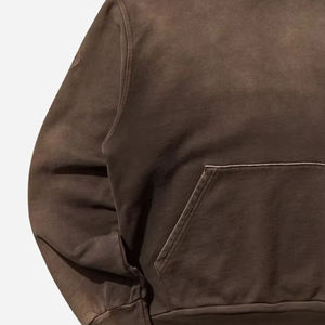 Sweat à capuche unisexe zippé de haute qualité 2025, coupe décontractée ample, 100 % coton, streetwear, couleur unie, molleton délavé par le soleil, automne-hiver - Product Image 5