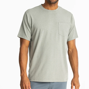 Custom Brand <b>Men's</b> Heavyweight 100% Cotton Tees with <b>Pockets</b> Luxury Raw Hem Boxy <b>T</b>-<b>Shirts</b> Screen Print Cut Sew <b>T</b>-<b>Shirt</b> - Product Image 3