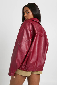 Chaqueta de Motociclista para Mujer al por Mayor, 100% Algodón, Tejida, Transpirable, Estilo Bomber, Moda de Invierno - Product Image 5