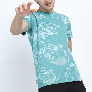 เสื้อยืดผู้ชายผ้าคอตตอนถัก100% แฟชั่นสไตล์ลำลองปรับแต่งโลโก้ได้บริการ OEM แห้งเร็วระบายอากาศ - Product Image 1