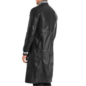 Veste universitaire en cuir noir de qualité supérieure, douce, durable, élégante, parfaite pour un usage quotidien décontracté, confortable et chaude. - Product Image 5