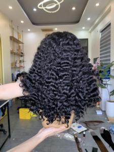 Color personalizado 100% Extensión de tejido de cabello Remy sin procesar 13x4 Cabello humano vietnamita frontal rizado Euroasiático - Product Image 6