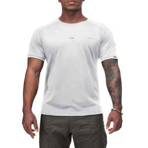 Camiseta personalizada con cuello redondo para deportes al aire libre de verano para hombre, camiseta de manga corta de poliéster 100% con patrón sólido - Product Image 1
