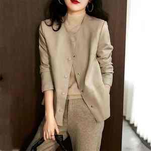 Chaqueta de cuero PU para mujer 2025 con relleno de algodón, ropa de abrigo de moda para mujer en la parte superior de gran tamaño para primavera y otoño - Product Image 4