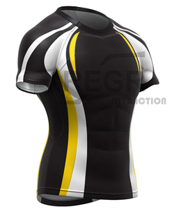 Unisex Custom Sublimated Compression Gym Shirts Long Sleeve BJJ Rashguard MMA with Custom Logo <b>Lycra</b> Fabric <b>Mens</b> Rash Guard - Product Image 1