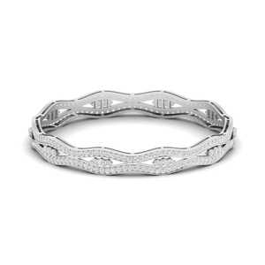 925 Sterling Silver Bangle VVS Clarity Enhanced Sparkling Leb Grown Diamond Stunning New Design Weddings Parties <b>for</b> <b>Women</b> - Product Image 1