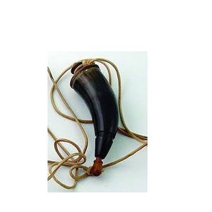 Cuerno de polvo de Búfalo, regalos y manualidades, parejas que dan tapa de madera usada y cinturón largo de cuero, cuerno de polvo de búfalo de color natural - Product Image 5