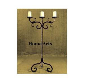 Candélabre de luxe en fer de couleur noire de qualité Design unique Candélabre de taille personnalisée pour accessoires de mariage - Product Image 3
