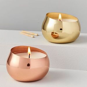 Jars à bougies en métal faits à la main de haute qualité, artisanat durable pour les mariages et Noël, jars à bougies en bois et en métal - Product Image 4