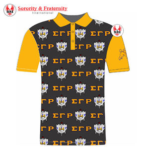 Polo à manches longues pour homme en coton piqué et polyester de haute qualité, couleur unie, personnalisé, Sigma Gamma Rho, taille réelle - Product Image 6