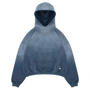 Básicos logotipo personalizado 500gsm hombres de alta calidad de manga larga sudaderas con capucha de peso pesado hombres sudaderas con capucha de gran tamaño - Product Image 1