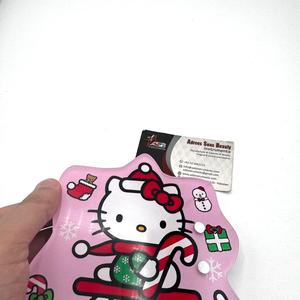 Tuile de cils de Noël en acrylique avec pince à épiler Impression de logo personnalisé Tuile de cils de beauté Tuile de Noël Hello Kitty avec pince à épiler - Product Image 3