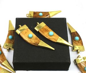 Collier tendance en corne pour femme, fait main, en corne de buffle, longue chaîne, provenance Inde - Product Image 1