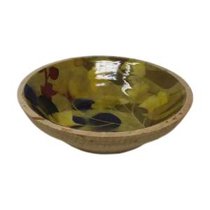 Utensilios de cocina de mesa, ensaladeras redondas de madera con estampado esmaltado para restaurantes, comida casera y aperitivos, cuencos para servir - Product Image 4