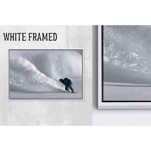 Toile imprimée : Art de snowboard sur toile, paysage d'hiver, décoration sur le thème de la neige, 1P Whiteframedcanvas - Product Image 1
