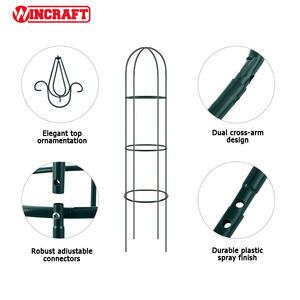 Obélisque de treillis de jardin en métal décoratif extérieur pour plantes grimpantes arbustes et roses cadre d'ornements de jardin - Product Image 6
