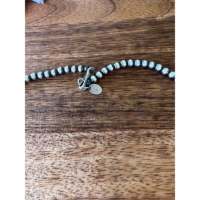 Collier de perles de 22 pouces, fabrication Navajo, corail rose et argent sterling, 4 mm, bijoux culturels de collection