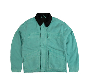 Chaqueta de trabajo de lona pesada para hombre con logotipo personalizado, forrado de Sherpa, ropa de trabajo estilo Bombardero - Product Image 4